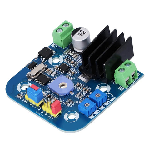 Beefy High Power Servo Control Board 12V To 24V For Remote Control Systems, 180 Kg.Cm Torque, 300 Degree Rotation, Stays Strong Under Load, Ideal For Robotic Projects, DIY RC Builds, And Heavy Duty Motion Control, blue PCB with heat sink and terminal blocks