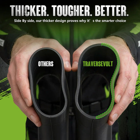 Dirt Bike Inner Tubes for 14 Inch Tires 2.50/2.75-14 and 60/100-14 2 Pack, Fits Dirt Bikes, Pit Bikes, Mini Dirt Bikes and Electric Dirt Bikes, Apollo SSR Compatible, Easy Install, Heavy Duty Tubes for Rugged Trails. Thick inner tube comparison in hands