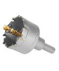 Heavy Duty Carbide Hole Saw 1-3/4 Inch With Titanium Center Bit, TCT metal cutter for stainless steel and aluminum.