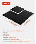 Interlocking Garage Floor Tiles 12 Inch Square 25 Pack Graphite Grey Non Slip Diamond Plate Covering For Basements And Gyms Waterproof And Stain Resistant Supports Up To 55000 Lbs, shown in layout with dimensions.