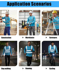 Heavy Duty Class Three High Visibility Long Sleeve Safety Shirt Loaded With Ansi Certified Reflective Tape Built Hella Tough For Your Daily Job Site Grind in construction, warehouse, running, and cycling settings.