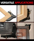 Heavy Duty Woodworking Miter Clamps For Precision Corner Joints In Window And Door Casing, Picture Frames And Cabinet Trim, Pro Grade Steel And Brass Build, Rust Resistant, Multi Use Clamp Set For Tight Seams on wood corners