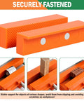 Pro Level Knockout Magnetic Vise Jaw Pads 2 Pack Delivers Scratch Free Waffle Cushion for steady grip on various shapes.