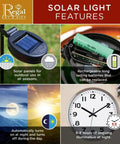 Infographic detailing solar light features of Hot Air Balloon Solar Lantern With LED Lights Hanging Outdoor Lamp Waterproof And Portable For Garden Patio And Pathway Made Of Metal And Glass In Green Large For Yard Vibes