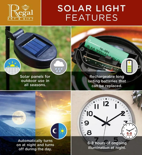 Infographic detailing solar light features of Hot Air Balloon Solar Lantern With LED Lights Hanging Outdoor Lamp Waterproof And Portable For Garden Patio And Pathway Made Of Metal And Glass In Green Large For Yard Vibes