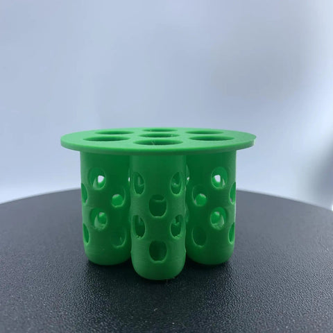 Green Hydroponic Seedling Starter Tray with Breathable Hole Design for Soilless Planting, front angle view