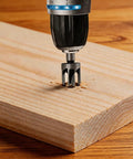 Eight Piece Wood Plug Cutter Drill Bit Set delivering smooth as butter coverage, drilling into wood with a tapered hex shank.