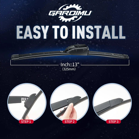 Quality Rear Wiper Blade 13 Inch Tight Swap For Jaguar F Pace Alfa Romeo Stelvio Maserati Levante Oem Style Direct Replacement Windshield Wiper No Sweat Install For Wet Roads And Long Haul Rides steps demonstrated for easy installation.