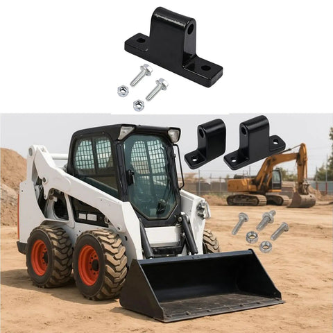 Door Hinge Replacement Kit With 2 Hinges For Bobcat Skid Steer And Track Loaders Directly Replaces 7305580 And 7176593 shown with skid steer