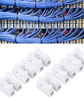 100Pcs Push In Wire Connectors 5A 250V No Fuss Quick Connect Electrical Connectors 2 Pin Cable Connector displayed with wiring setup