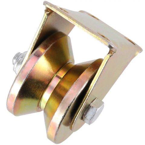 2 Inch V Groove Wheel Set 10 Pcs Beefy Heavy Duty 1045 Steel Sliding Gate Rollers With V Shaped Bracket Built To Last Bearing Pulleys