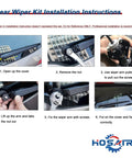 Installation steps for Rear Wiper Arm Blade Set For Mercedes Benz GLE Class And ML SUVs Easy Install 12 Inch Replacement