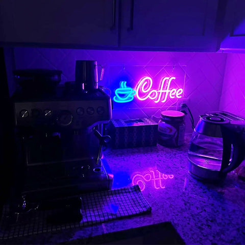 Coffee Neon Sign LED Light For Cafe And Kitchen, USB Powered Neon Sign With Metal Chain, Wall Decor For Restaurant, Shop Window, Bar, And Cozy Coffee Shop Vibes