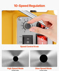 Speed control knob on the 1450W Magnetic Drill Press for adjusting hole size with High Speed and Slow Speed modes.