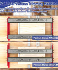 Bench Top Board Mill XL 24 Inch Capacity Router Sled For Flattening And Surfacing Cutting Boards Glued Up Panels shown with dimensions.