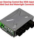 Power steering control box for Heavy Duty 220 Watt Power Steering Kit Delivers Pure Butter Handling For Sprint Car Track Builds Squelches Jittery Feedback Adapts Seamless To Mini Sprint Frames.