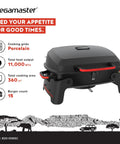 One Burner Portable Gas Grill With Locking Lid, 11,000 BTU Stainless Steel Burner, Foldable Legs, Compact Propane Grill