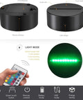 Back view of Lit 3D Night Light Lamp With 3 Pattern Modes And 16 Color Changing LEDs Remote Timer Control Realistic 3D Illusion Decor