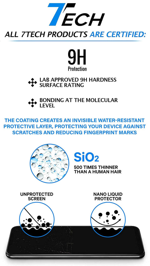 Phone Scratch Remover And Crack Repair Liquid Glass Screen Protector Kit diagram of 9H protection and SiO2 coating benefits