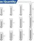 60 Piece Dowel Pin Set In 6mm 8mm And 10mm Sizes, Pro Grade Stainless Steel 304 Cylindrical Shelf Pegs For Cabinets And Furniture Installation, Includes M6 M8 And M10 Pins In 20 25 30 And 35mm Lengths. size chart showing stainless steel dowel pin sizes M6, M8, M10 for cabinet fittings