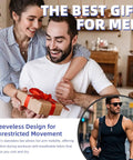 Lightweight Cotton Muscle Tank Top For Guys, Breathable Slim Fit Sleeveless Undershirt With Moisture Wicking, Tagless Gym Workout Vest For Summer Fitness And Straight Up Comfy Daily Grind shown being gifted.