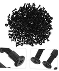 Heavy Duty Steel Screws And Nuts 170 Set Assortment Kit For Furniture Assembly Rock Solid Hardware showing black screws and nuts.