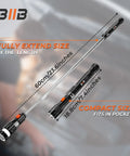 LED magnetic pickup tool fully extended and compact size comparison