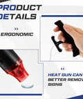 Pro Grade Emblem Removal Tool Kit and Vinyl Wrap Set With Heat Gun Razor Scraper Squeegee 5m PE Cord Towel shown in use