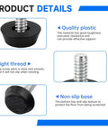 24 Pack M8 Furniture Levelers Screw In Adjustable Leveling Feet For Chairs Tables Cabinets Galvanized Iron With Black Bases Durable Leveling Feet For Floor Protection And Stability Model YY028 M8 details view