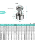 Cam Follower Track Runner Bearing Set Three Pack CF6 KR16 X Needle Roller Stud Track Bearing 16 Mm Roller Diameter M6 By 1 Mm Thread, 3 pcs