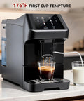 Get That Fresh Barista Hit Without The Hustle Using This Automatic Espresso Coffee Machine Loaded With A Built In Grinder And Auto Milk Frother For Slick Bean To Cup Brewing And Smooth Flavor Daily, sleek design brewing espresso with touch screen.