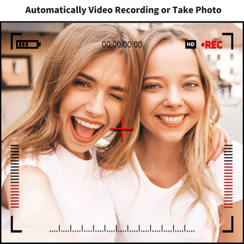 Two smiling women being recorded by the Smart Video Intercom System With 7 Inch WiFi Doorbell Monitor 1080P HD Camera Night Vision.