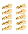 Quarter Inch NPT Female Brass Air Plug For Air Hose Fittings And Compressor Attachments Heavy Duty Pneumatic Gear 10 Pack