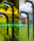 Four Pack Solar Pathway Lights For Outdoor Use No Wiring Required Waterproof Landscape Lighting With Adjustable Heights
