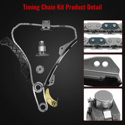 Toyota Corolla 1.8L 2009 2015 Timing Chain Kit With Head Gasket And Water Pump Fits Matrix detailed components view