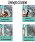 Steps for using Windshield Repair Kit With 2026 Upgrade Glass Repair Liquid For Windshields Mirrors And Windows Quick Five Minute Fix