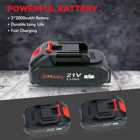 Cordless Drill Kit 21V Brushless One Half Inch Power Tool Set With One Quarter Inch Impact Driver Includes Two Batteries And Charger For DIY Projects And Quick Home Improvements For Everyday Home Renovations And Easy Quick Setup For Any Project