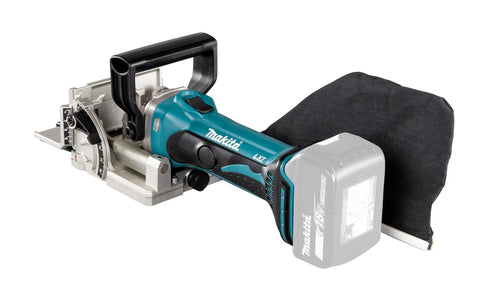 Killer 18V Cordless Biscuit Jointer Delivers Precise Slot Cuts And Strong Butt Joints With Zero Kickback For Your Next Woodworking Project, blue and gray cordless tool.