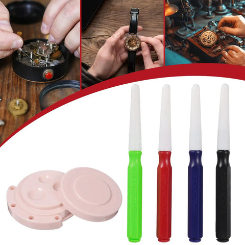 Watch Repair Oiler Pen Set With Four Size Needle Tips And Oil Cup Pro Grade Precision Lubrication Tools For Watches Clocks