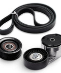 Get Your Jeep Grand Cherokee Or Dodge Durango 3.6L Running Smooth With This Durable Serpentine Belt Tensioner Pulley Kit Perfect For Models Without Electric Power Steering And Built To Last All Day Long On The Road. 3-piece black metal and rubber belt kit