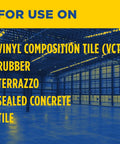 Pro Grade High Traffic Floor Polish Delivers A Tough As Nails Shine for use on tile, rubber, terrazzo, and sealed concrete.
