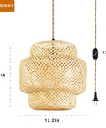 Dope Boho Plug In Pendant Light With Macrame Shade Two Pack Hanging Lights showing natural cotton rope shade and plug-in cord