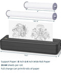 Wireless Portable Printer Harnesses Bluetooth Thermal Tech For No Sweat Printing, compact design with paper rolls visible.