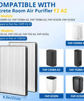 Must Have 4 Pack F2 A2 Replacement Filter For 3M Filtrete Room Air Purifier Models with purifier images and filter dimensions