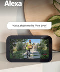 Top Shelf Hardwired Video Doorbell Camera With Flawless 1080p Hd Streaming showing delivery person at front door.