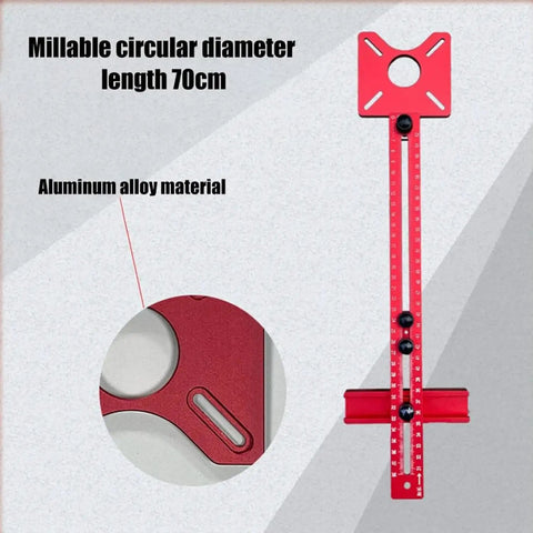 Built Tough Three In One Router Milling Groove Bracket With Smooth Slide Jig Templates And Flip Board Featuring Heavy Duty Aluminum Alloy Construction and Self Centering Punch for Zero Hassle Carpentry, 70cm length.