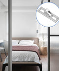 2 Pcs Sliding Door Latch Replacement Kit For Sliding Glass Doors, Screen Doors, And Patio Gates With Mounting Screws, Adjustable Vertical Screw Slots, Waterproof Zinc Alloy Lock Hardware In Silver