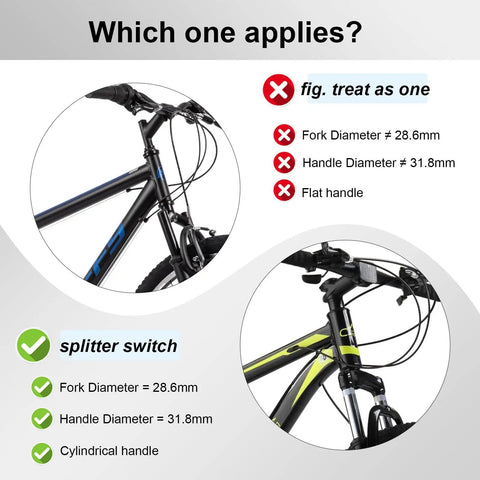 Diagram showing bike fitting options for adjustable bike stem riser for mountain and road bikes, 150mm rise and 110mm reach