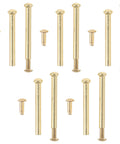 10 Piece Foldable Fan Rivets Golden Steel Fastener Kit for Easy Shaft Replacement and Home Fan Repairs, Includes Clear Installation Guide, Durable Rivets Pins Nails and Fasteners for Quick No Sweat Fixes, gold rivets set