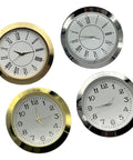 Pack Of 4 55mm Quartz Round Clock Heads With Arabic Or Roman Numerals For Crafting And Repair Of DIY Clock Nerds And Hobbyists